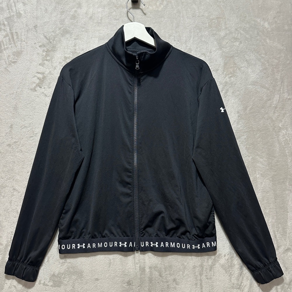Under Armour HeatGear Loose Full Zip Lightweight Jacket Black Women Small